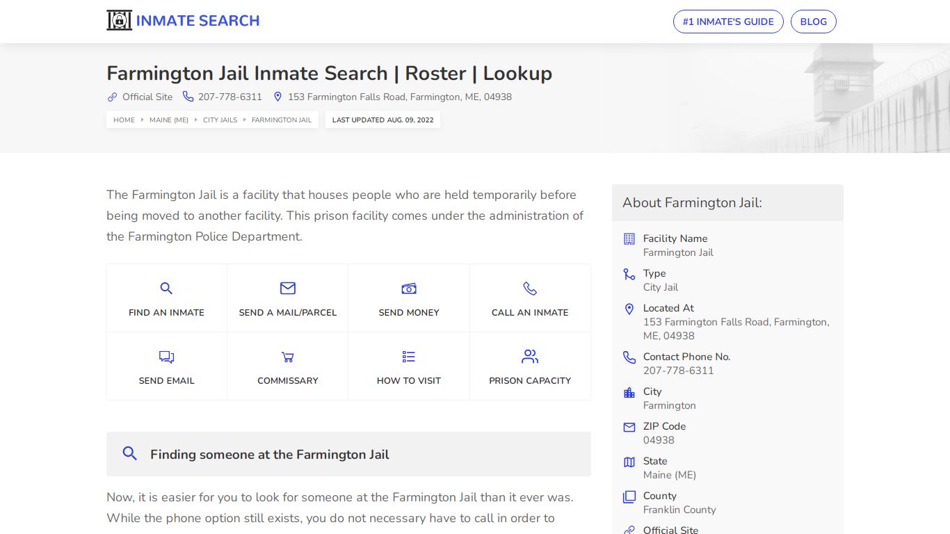 Farmington Jail Inmate Search | Roster | Lookup